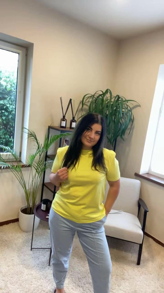 Geltona medvilninė palaidinė